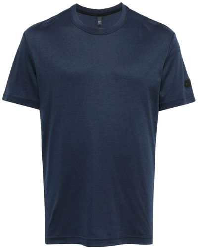 Alpha Tauri Logo-appliqué Crew-neck T-shirt - Blue