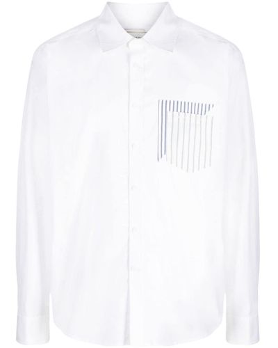 Feng Chen Wang Hemd mit Logo-Print - Weiß