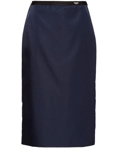 Prada Re-nylon Pencil Skirt - Blue