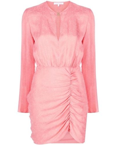 Patrizia Pepe Ruched-front Mini Dress - Pink