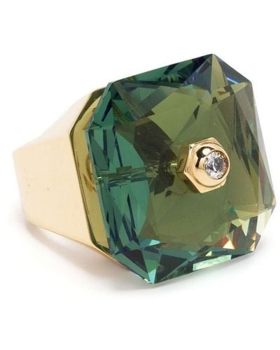 Swarovski Numina Crystal-embellished Ring - Green