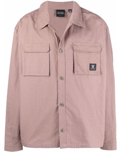 Daily Paper Marlon Oversized Shirt Jacket - Pink