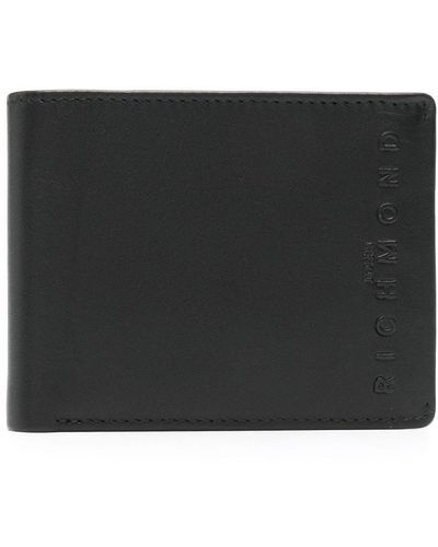 John Richmond Logo-embossed Leather Wallet - Black