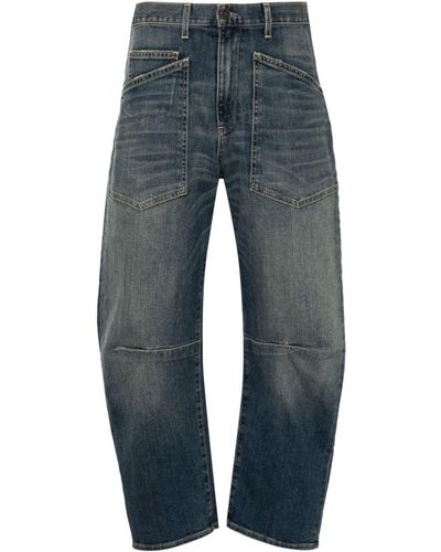 Nili Lotan Jeans Met Toelopende Pijpen - Blauw