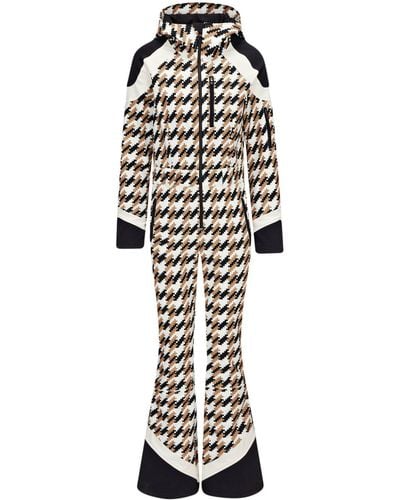 Perfect Moment Allos Houndstooth Ski Suit - White