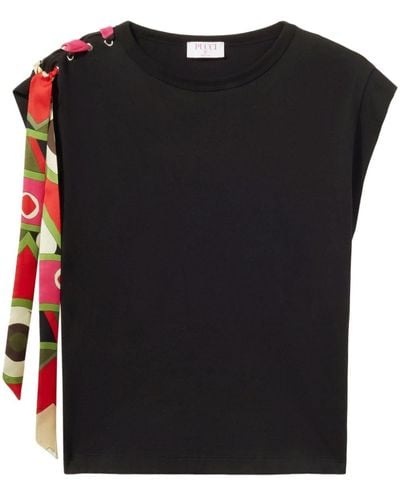Emilio Pucci Vivara-print Cotton T-shirt - Black