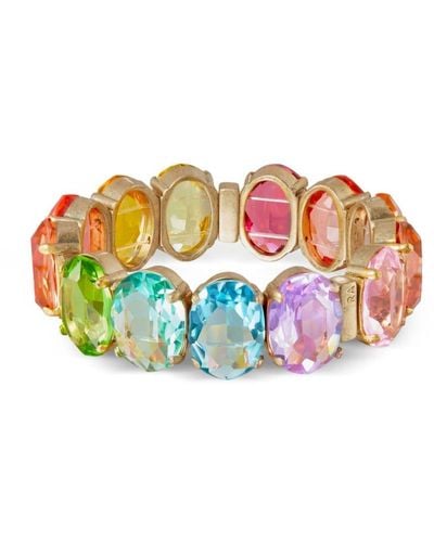 Roxanne Assoulin Pulsera Simply Rainbow con cristales - Blanco