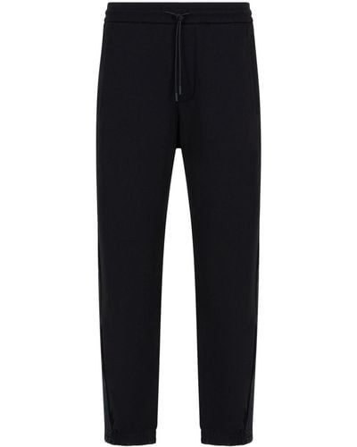 Emporio Armani Elasticated-waist Track Trousers - Blue