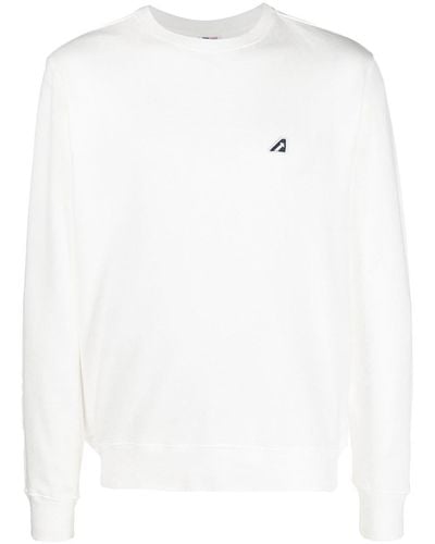 Autry Embroidered-logo Long-sleeve T-shirt - White