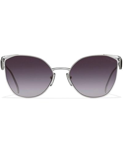 Prada Triangle-logo Cat-eye Sunglasses - Purple