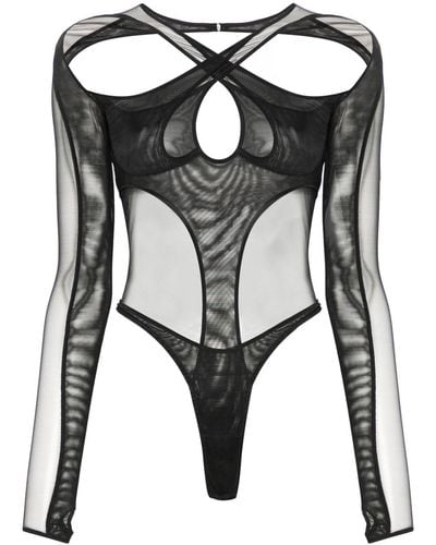 Mugler Body con design cut-out - Nero