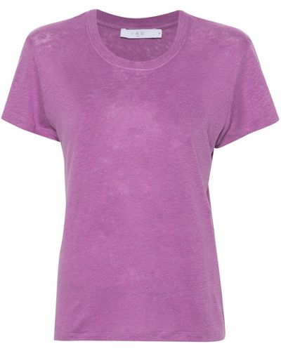IRO T-shirt Third en lin - Violet