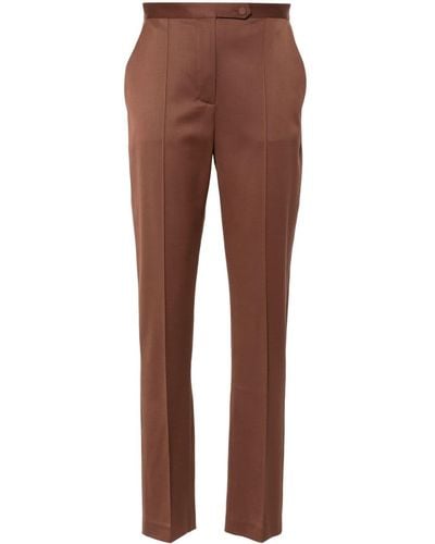 Styland Wool-blend Tailored Trousers - Brown