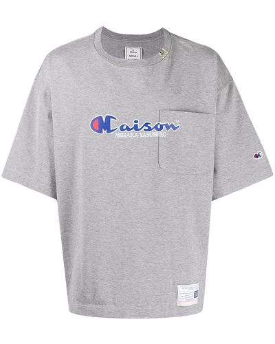 Maison Mihara Yasuhiro ロゴ Tシャツ - グレー