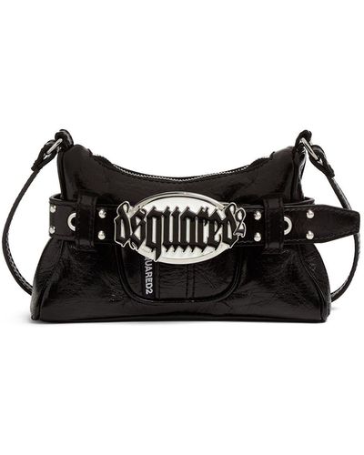DSquared² Gothic Leather Shoulder Bag - Black