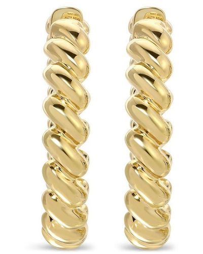 Anita Ko 18kt Yellow Gold Coil Hoop Earrings - Metallic