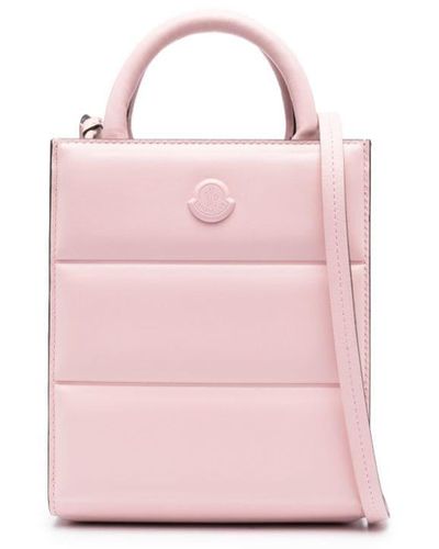 Moncler Doudoune Leather Mini Bag - Pink
