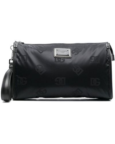 Dolce & Gabbana Logo-plaque Wash Bag - Black