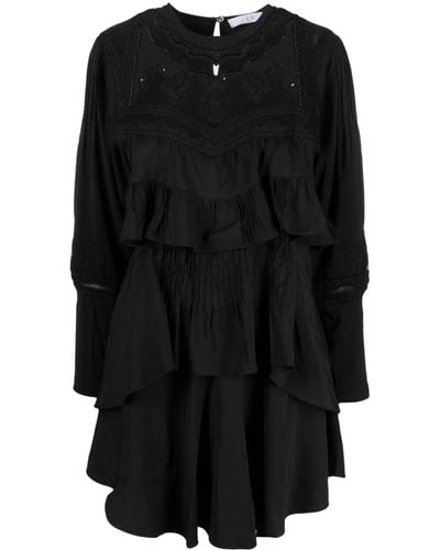 IRO Micha Ruffled Minidress - Black