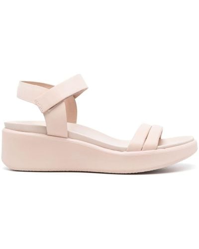 Ecco Flowt Leather Sandals - Pink