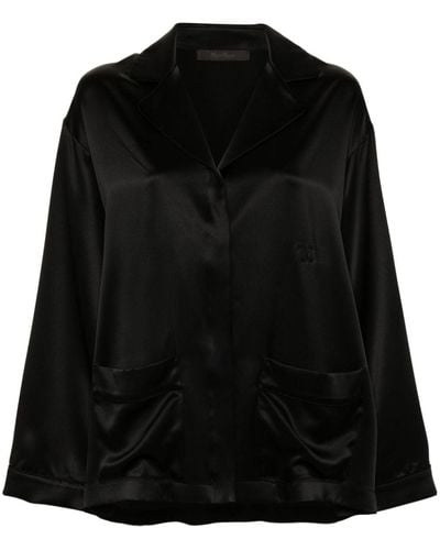 Max Mara Vasaio Silk Shirt - Black