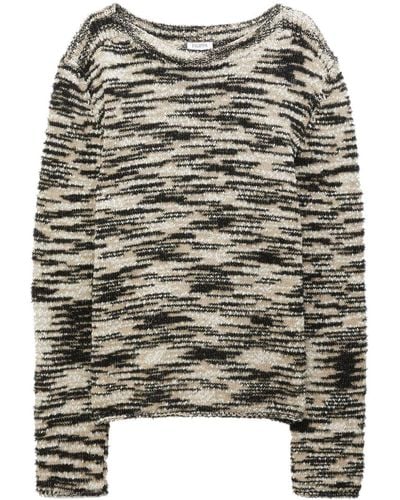 Filippa K Patterned Boat-neck Sweater - Gray