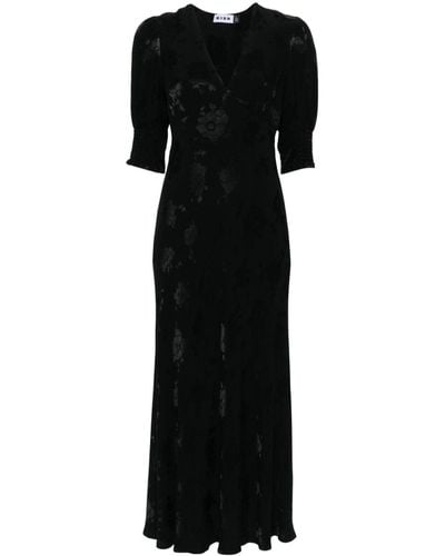 RIXO London Zadie Poppy-Pattern Dress - Black