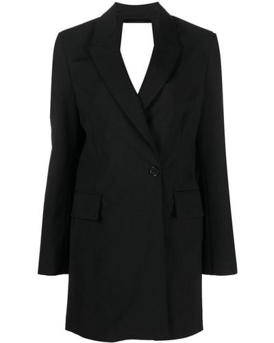 MSGM Robe-blazer à boutonnière croisée - Noir