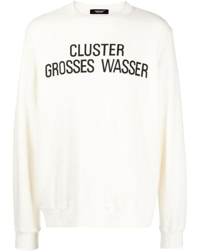 Undercover Cluster Slogan-print Cotton Sweatshirt - White