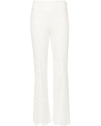 ROTATE BIRGER CHRISTENSEN Floral-lace Flared Trousers - White