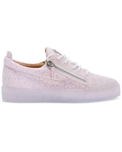 Giuseppe Zanotti Sequin-embellished Low-top Trainers - Pink