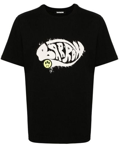Barrow Katoenen T-shirt Met Logoprint - Zwart