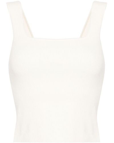 Reformation Julia Ribbed Tank Top - White