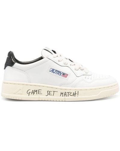 Autry Medalist Low Leather Trainers - White