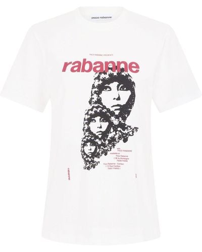 Rabanne T-shirt à imprimé Visconti - Blanc