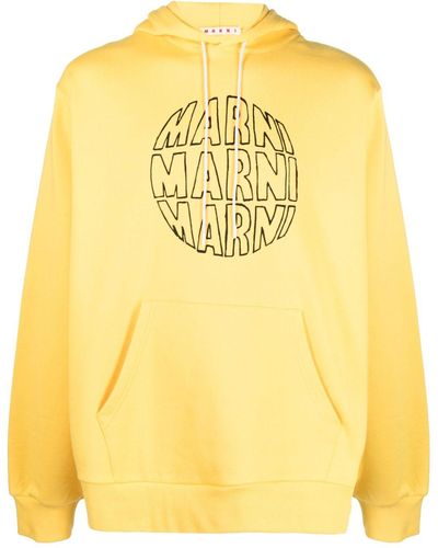 Marni Hoodie mit Logo-Print - Gelb