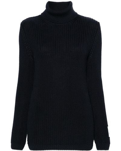 Moschino Classic Turtleneck Cotton Sweater - Black