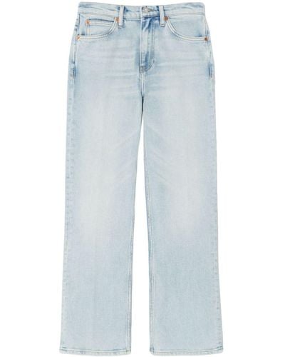 RE/DONE Cropped-Jeans mit Logo-Patch - Blau