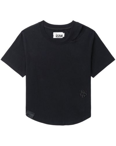 Izzue Logo-embroidered Jersey T-shirt - Black