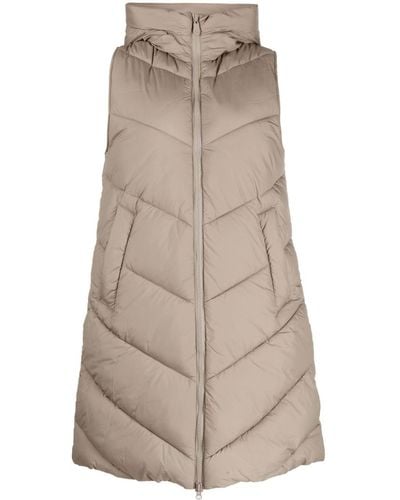Save The Duck Padded Hooded Gilet - Natural