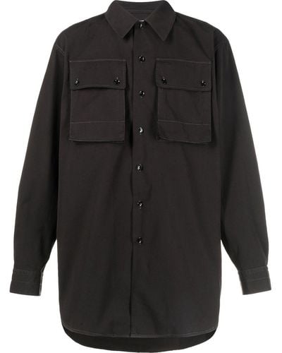 Lemaire カーゴポケット シャツ - ブラック