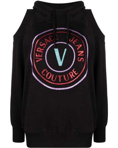 Versace Hoodie Met Logoprint - Zwart