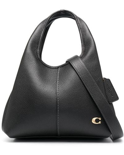 COACH Pebbled-leather Tote Bag - Black