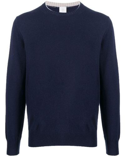 Eleventy Round-neck Cashmere Sweater - Blue