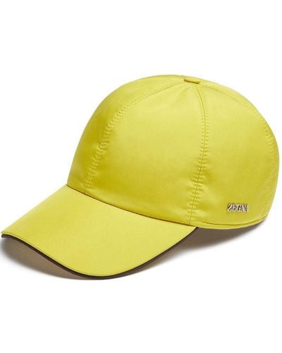 ZEGNA Logo-appliqué Baseball Cap - Yellow
