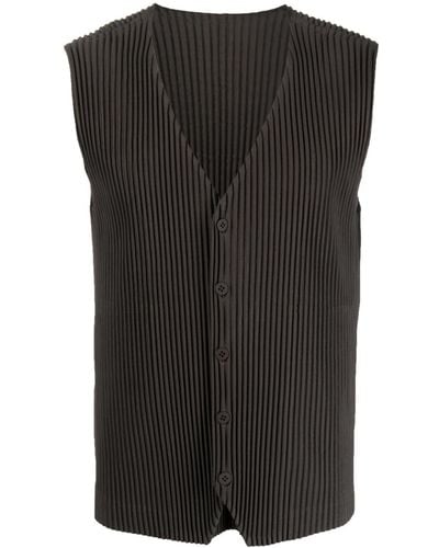 Homme Plissé Issey Miyake Chaleco Tailored Pleats - Negro
