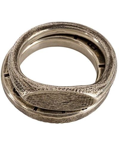 Werkstatt:münchen Embossed Ring Set - Metallic