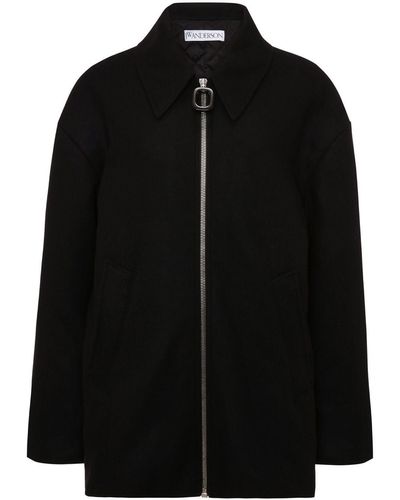 JW Anderson Black Virgin Wool-cashmere Blend Short Jacket