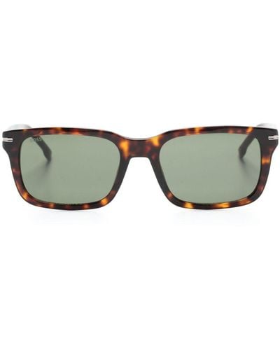 BOSS Rectangle-frame Sunglasses - Green