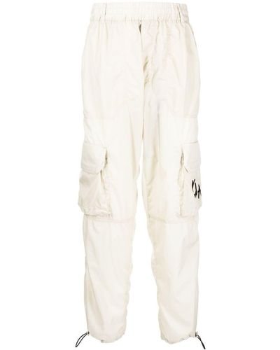 44 Label Group Logo-print Cargo Trousers - White